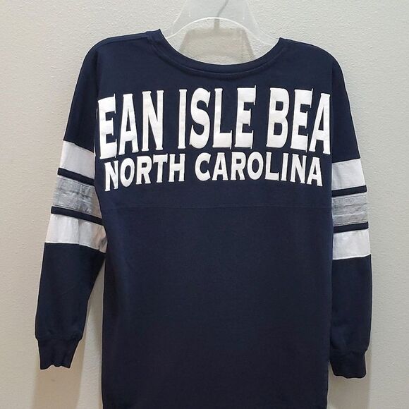 EXIST OCEAN ISLE BEACH NORTH CAROLINA LONG SLEEVE SHIRT, Sz S (Junior), BLUE - Picture 6 of 10
